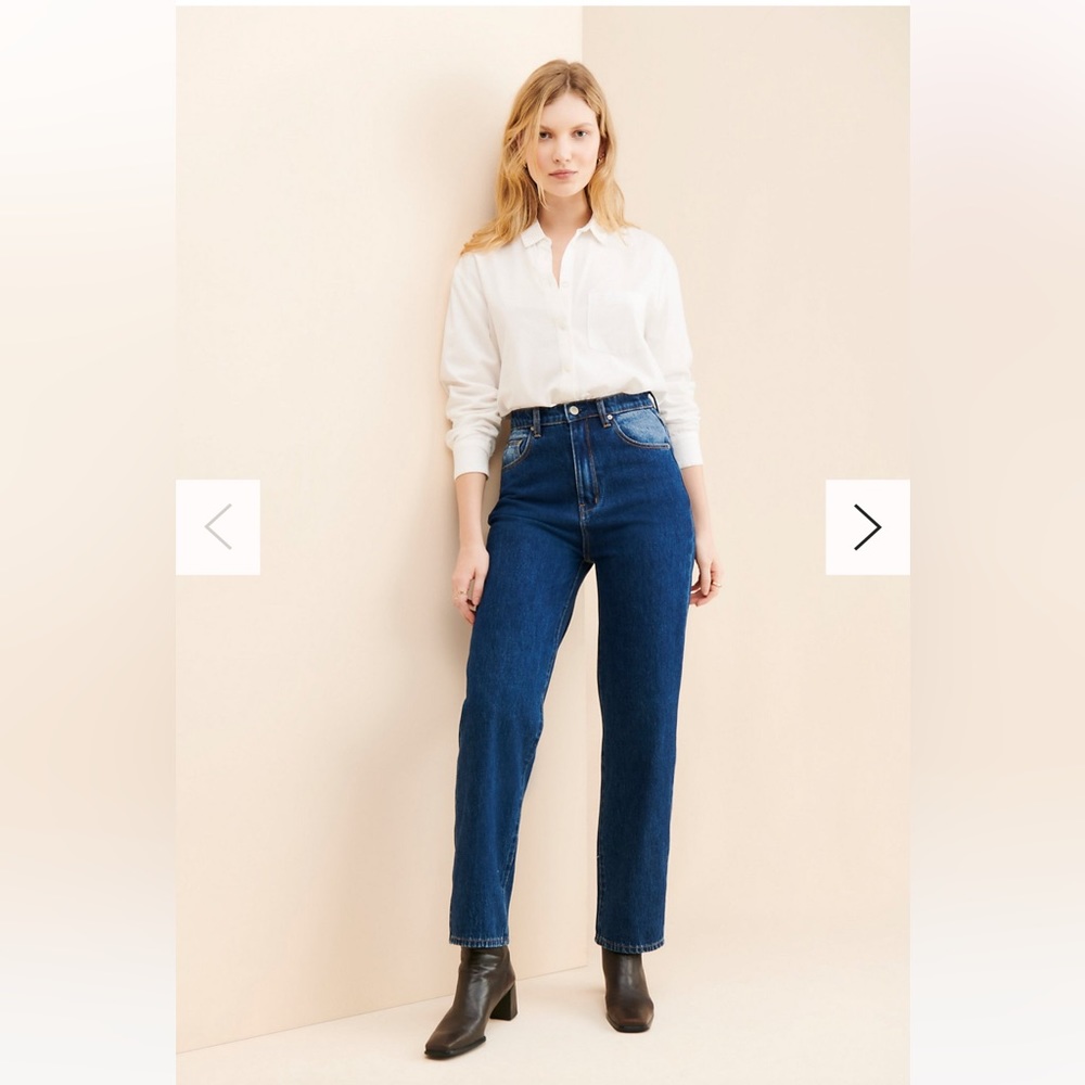ZGY DENIM Hi Mum Straight Leg Jeans